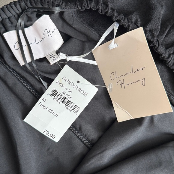 NWT Nordstrom Black One-Shoulder Dress - Picture 9 of 10